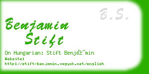 benjamin stift business card